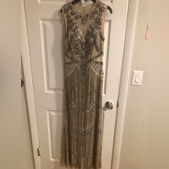 Aidan Mattox beaded gown long dress - Picture 1 of 5